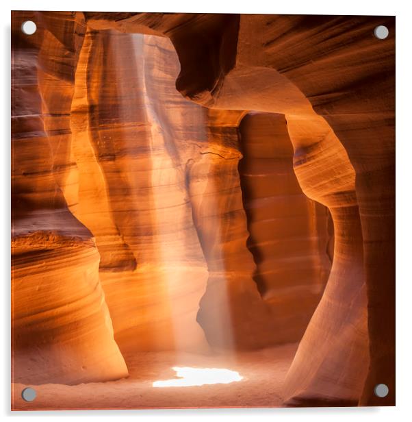 Antelope Canyon Gorgeous Lightbeam Acrylic by Melanie Viola