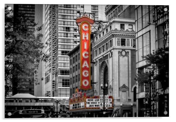 CHICAGO State Street Acrylic by Melanie Viola
