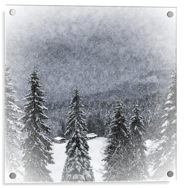 Bavarian Winter's Tale I Acrylic by Melanie Viola