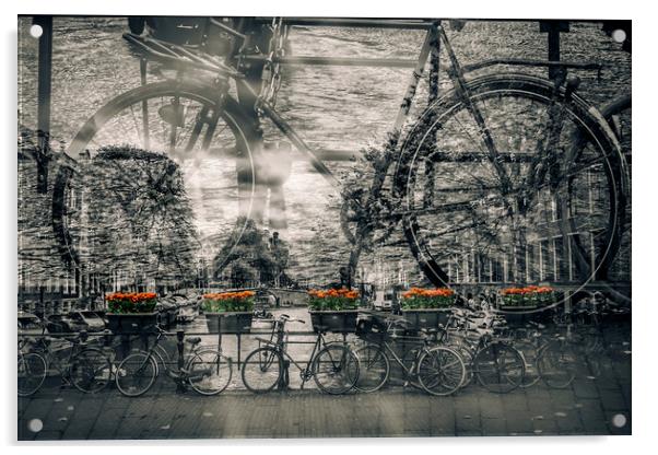 AMSTERDAM Bicycle Nostalgia Acrylic by Melanie Viola
