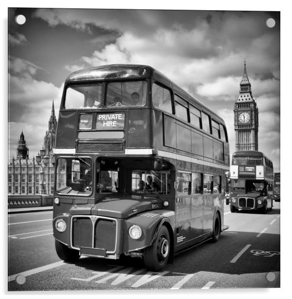 LONDON Classical Streetscene Acrylic by Melanie Viola