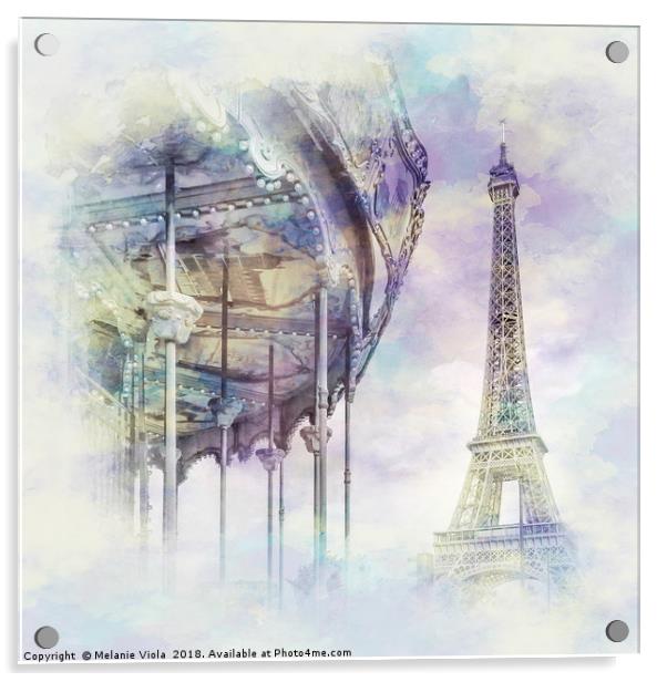 Typical Paris | jazzy watercolour Acrylic by Melanie Viola