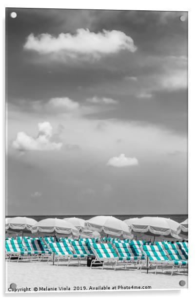 Idyllic beach scene | turquoise color pop Acrylic by Melanie Viola