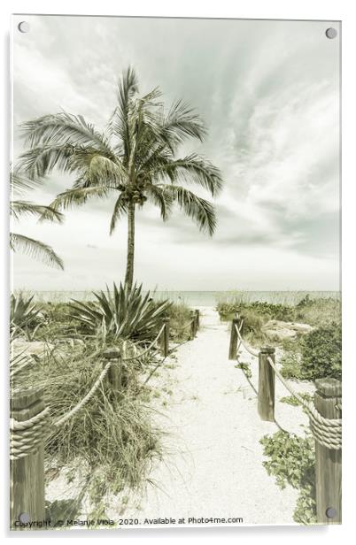 Path to the beach | Vintage Acrylic by Melanie Viola