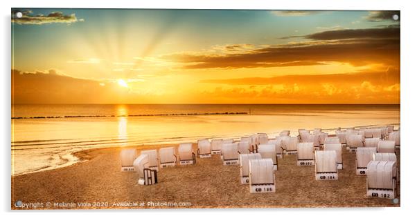 BALTIC SEA Sunrise | panoramic view Acrylic by Melanie Viola