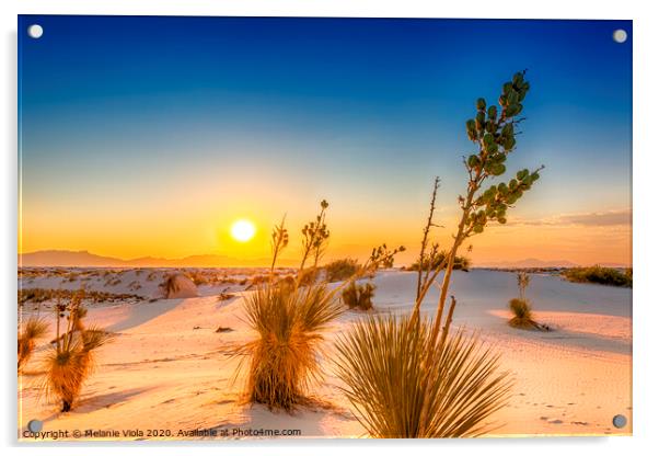 White Sands Sunset  Acrylic by Melanie Viola