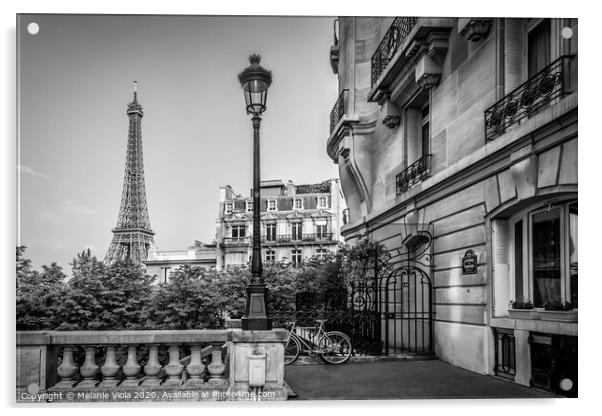 Parisian Charm | monochrome Acrylic by Melanie Viola