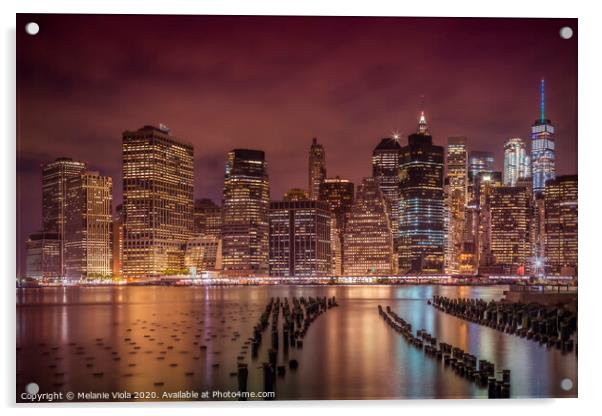 NEW YORK CITY Nightly Impressions  Acrylic by Melanie Viola