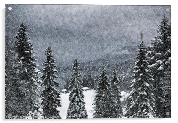 Bavarian Winter's Tale  Acrylic by Melanie Viola