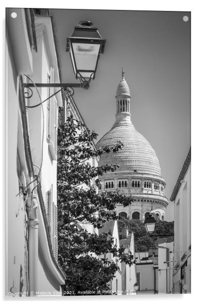 PARIS Montmartre | Monochrome Acrylic by Melanie Viola