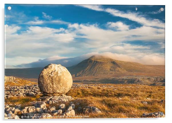 Ingleborough inversion Acrylic by Rob Mcewen