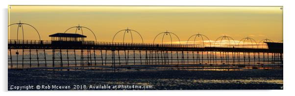 Southport Pier Acrylic by Rob Mcewen
