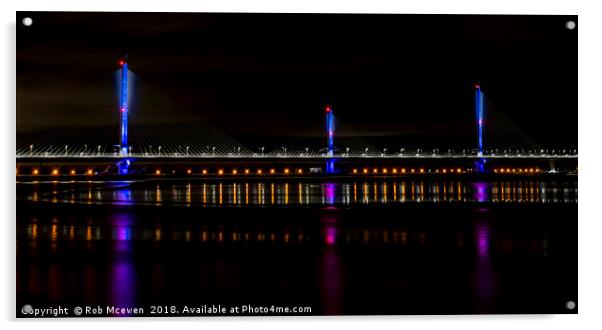 The Mersey Gateway Acrylic by Rob Mcewen