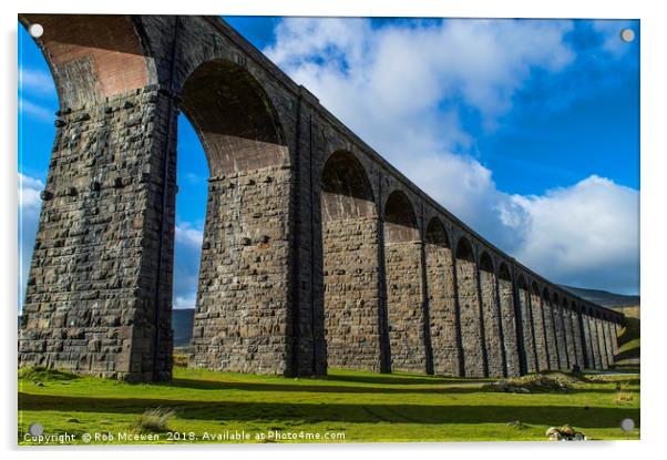 The Ribblehead Viaduct Acrylic by Rob Mcewen