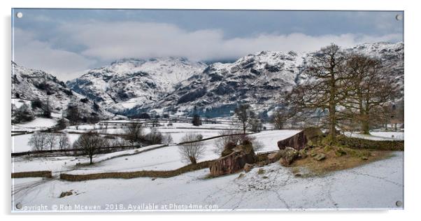 The Langdale Valley Acrylic by Rob Mcewen