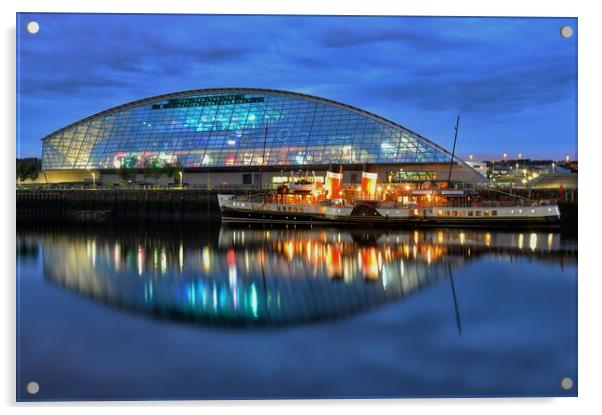 Glasgow Science Centre and The Waverley Acrylic by Angela H