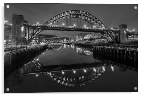Newcastle Bridges Acrylic by Angela H