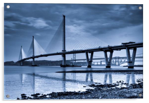 The Queensferry Crossing Acrylic by Angela H
