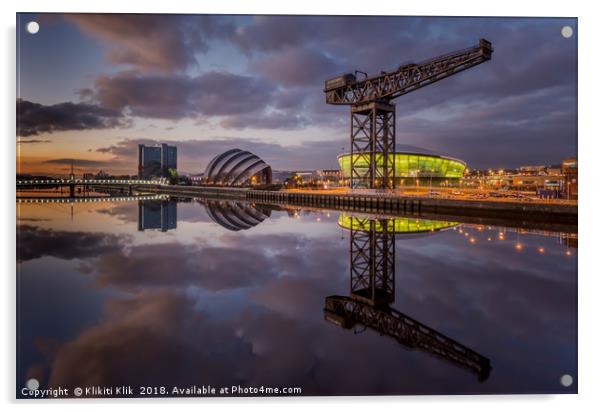 Glasgow Clydeside Acrylic by Angela H
