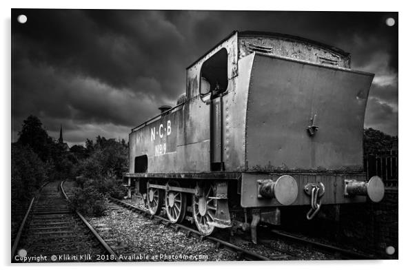 Rusty old train Acrylic by Angela H