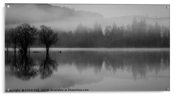 Loch Ard reflections Acrylic by Angela H