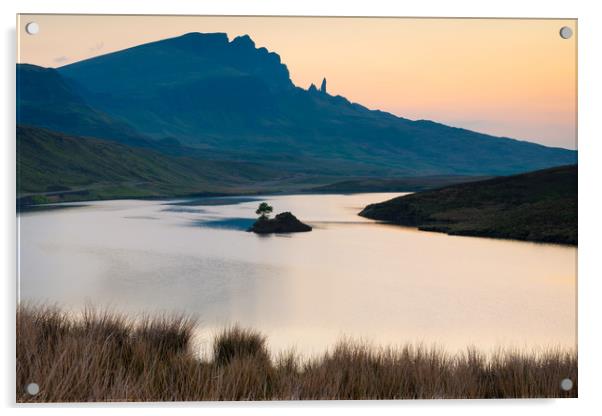 Dawn view of the Old Man Of Storr  Acrylic by Michael Brookes