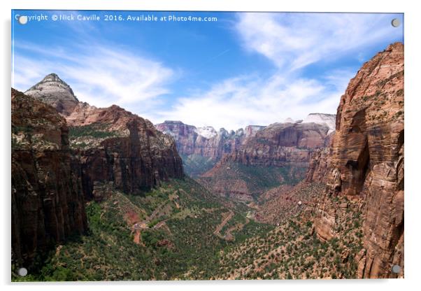 Zion National Park Acrylic by Nick Caville