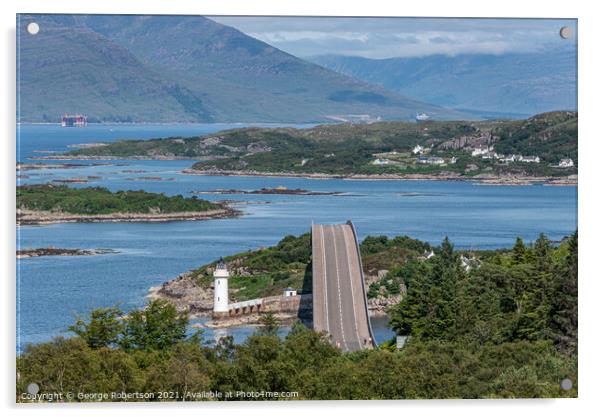 The Skye Road Bridge over Loch Alsh Acrylic by George Robertson