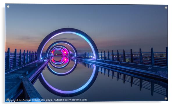 Into the Portal at Falkirk Wheel Acrylic by George Robertson