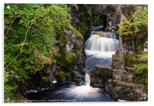 Bracklinn Falls at Callander, Scotland Acrylic by George Robertson
