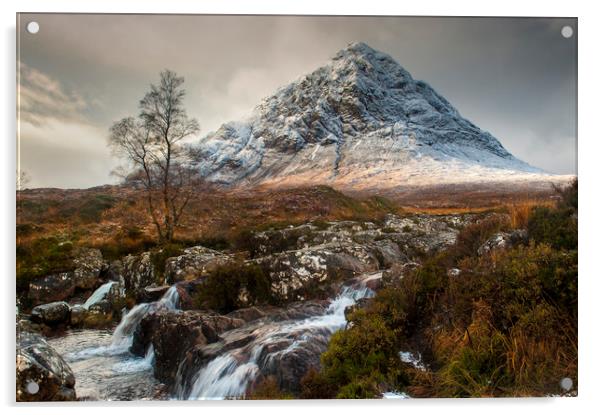 Glencoe in Winter Acrylic by George Robertson