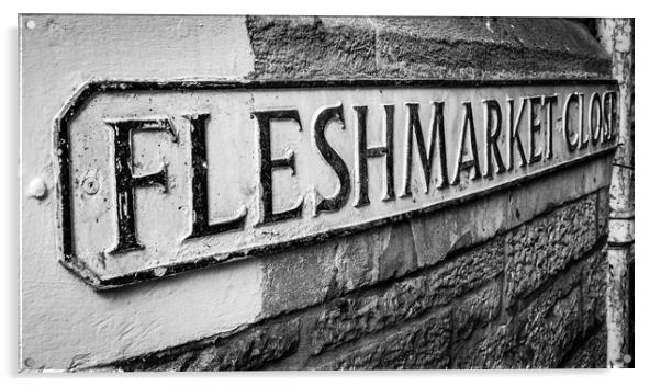 Fleshmarket Close Acrylic by George Robertson