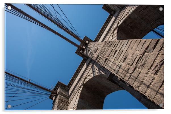 Brooklyn Bridge Acrylic by George Robertson