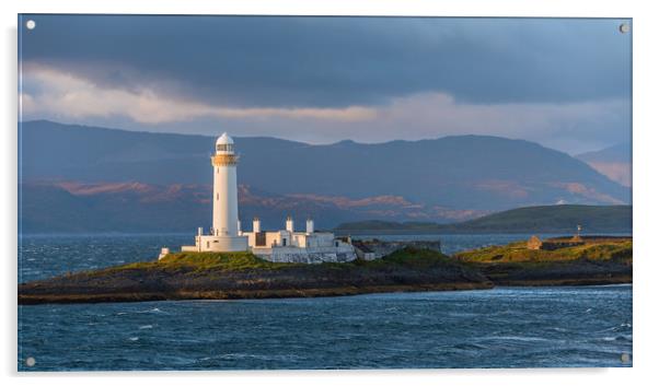 Eilean Musdile Lighthouse Acrylic by George Robertson