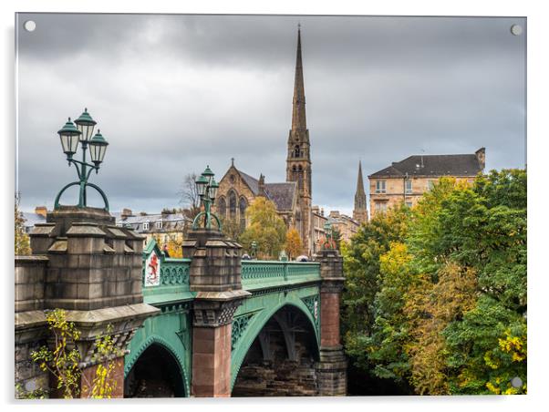 Kelvin Bridge Glasgow, with the famous Lansdowne C Acrylic by George Robertson