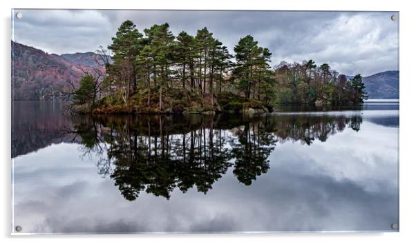Reflections of Loch Katrine, Scotland Acrylic by George Robertson