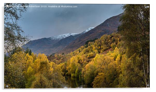 Autumn in Glen Affric Acrylic by George Robertson