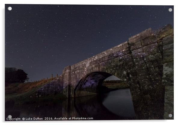 A Bridge Under The Stars Acrylic by Luke Dufton