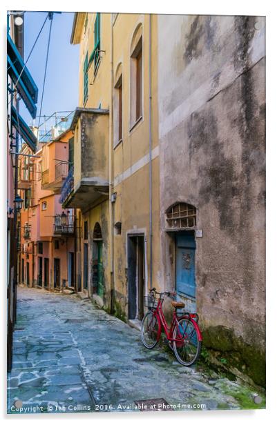 Backstreet in Monterosso Acrylic by Ian Collins