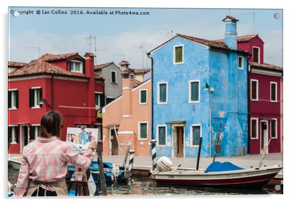 A Picture of Burano Acrylic by Ian Collins