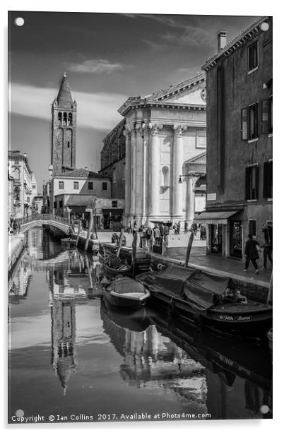 Rio de San Barnaba, Venice Acrylic by Ian Collins