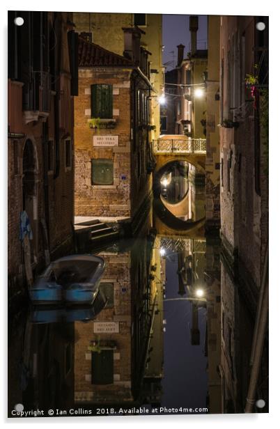 Rio Terà Secondo, Venice Acrylic by Ian Collins