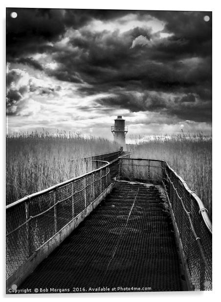 Newport Lighthouse                                 Acrylic by Bob Morgans