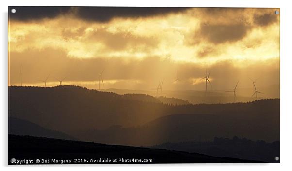 Turbine Sunset                                     Acrylic by Bob Morgans