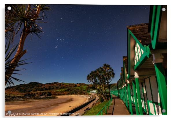 Langland Bay, Gower Acrylic by Dan Santillo