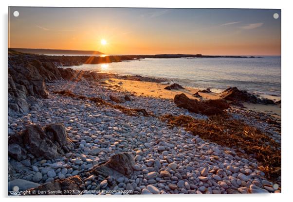 Port Eynon Bay, Gower, Wales Acrylic by Dan Santillo