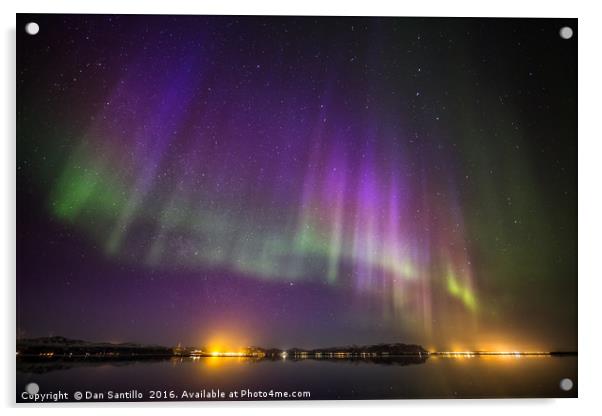 Aurora Borealis, Iceland Acrylic by Dan Santillo