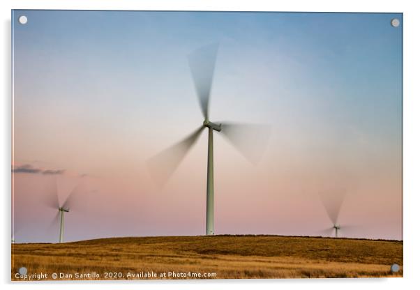 Wind Turbines Acrylic by Dan Santillo