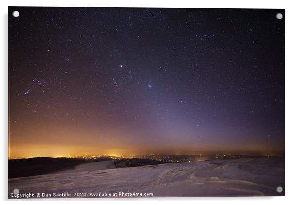 PANSTARRS Comet and Zodiacal Light over Picws Du,  Acrylic by Dan Santillo