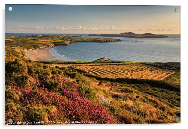 Whitesands Bay with Ramsey Island, Pembrokeshire Acrylic by Dan Santillo